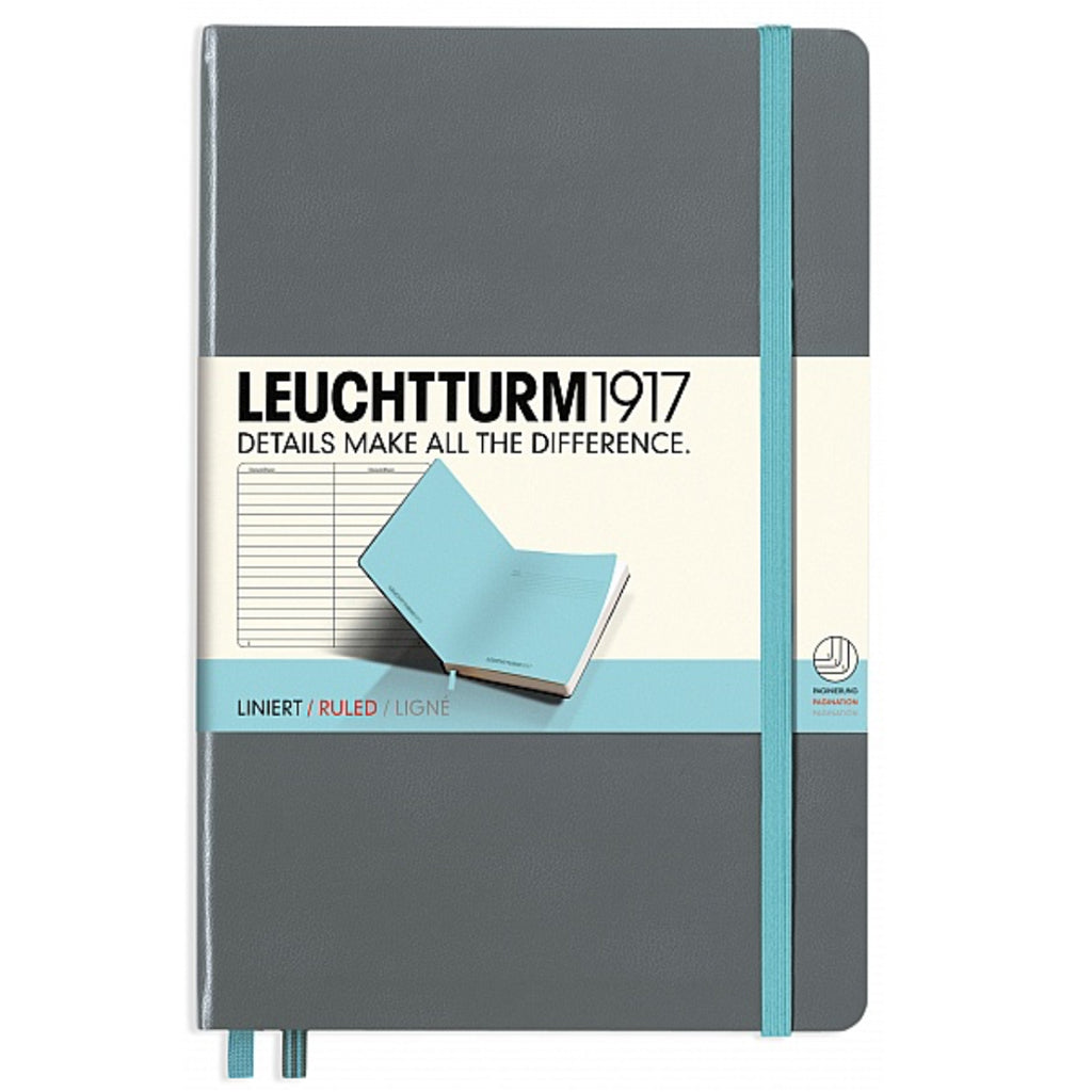 Leuchtturm1917 Hardcover Notebook, Medium (A5), Ruled, Emerald, 249 pa -  Iguana Sell
